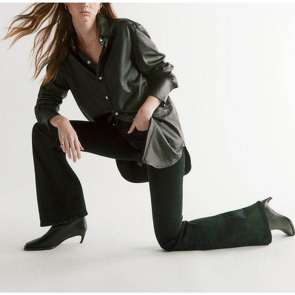 Frame 'Le One Flare 2 Larsen' Black Pant Size 2 - Picture 1 of 5